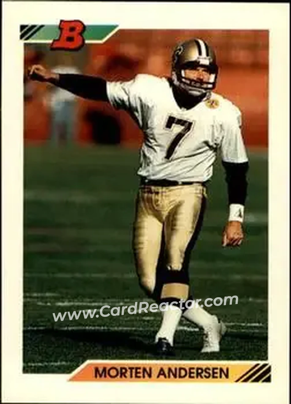 1992 Bowman #140 - Morten Andersen - New Orleans Saints