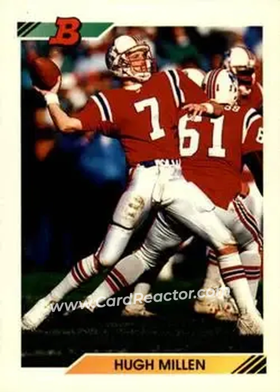 1992 Bowman #151 - Hugh Millen - New England Patriots - Front