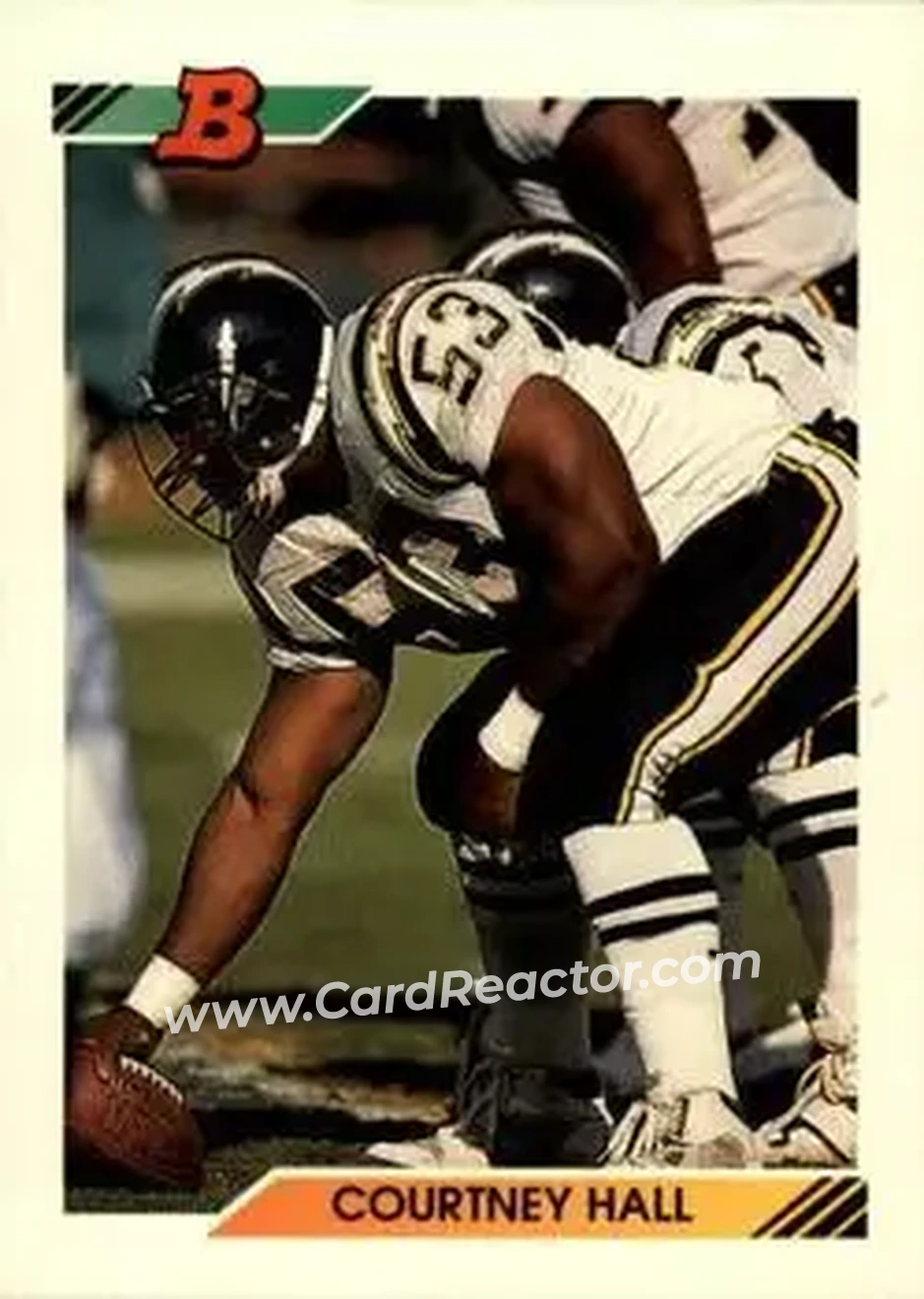 1992 Bowman #152 - Courtney Hall - San Diego Chargers - Front 1992 Bowman #152 - Courtney Hall - San Diego Chargers - Front