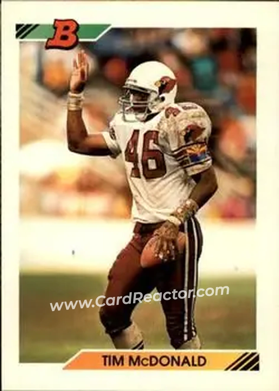 1992 Bowman #156 - Tim McDonald - Phoenix Cardinals - Front 1992 Bowman #156 - Tim McDonald - Phoenix Cardinals - Front