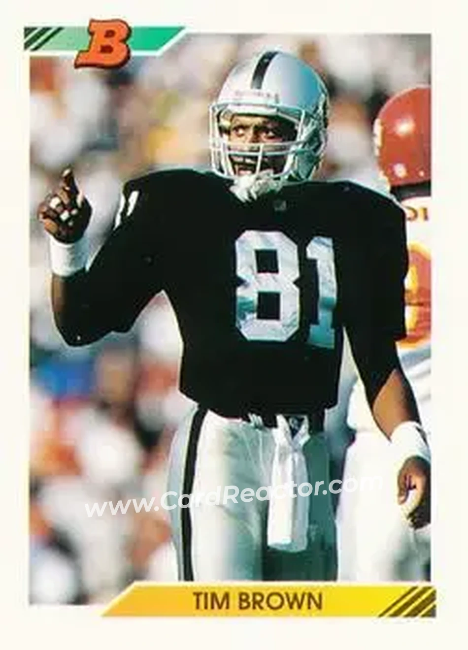 1992 Bowman #181 - Tim Brown - Los Angeles Raiders - Front