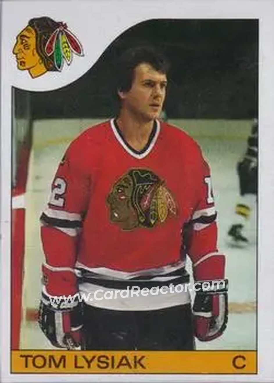 1985-86 Topps #23 - Tom Lysiak - Chicago Blackhawks - Front