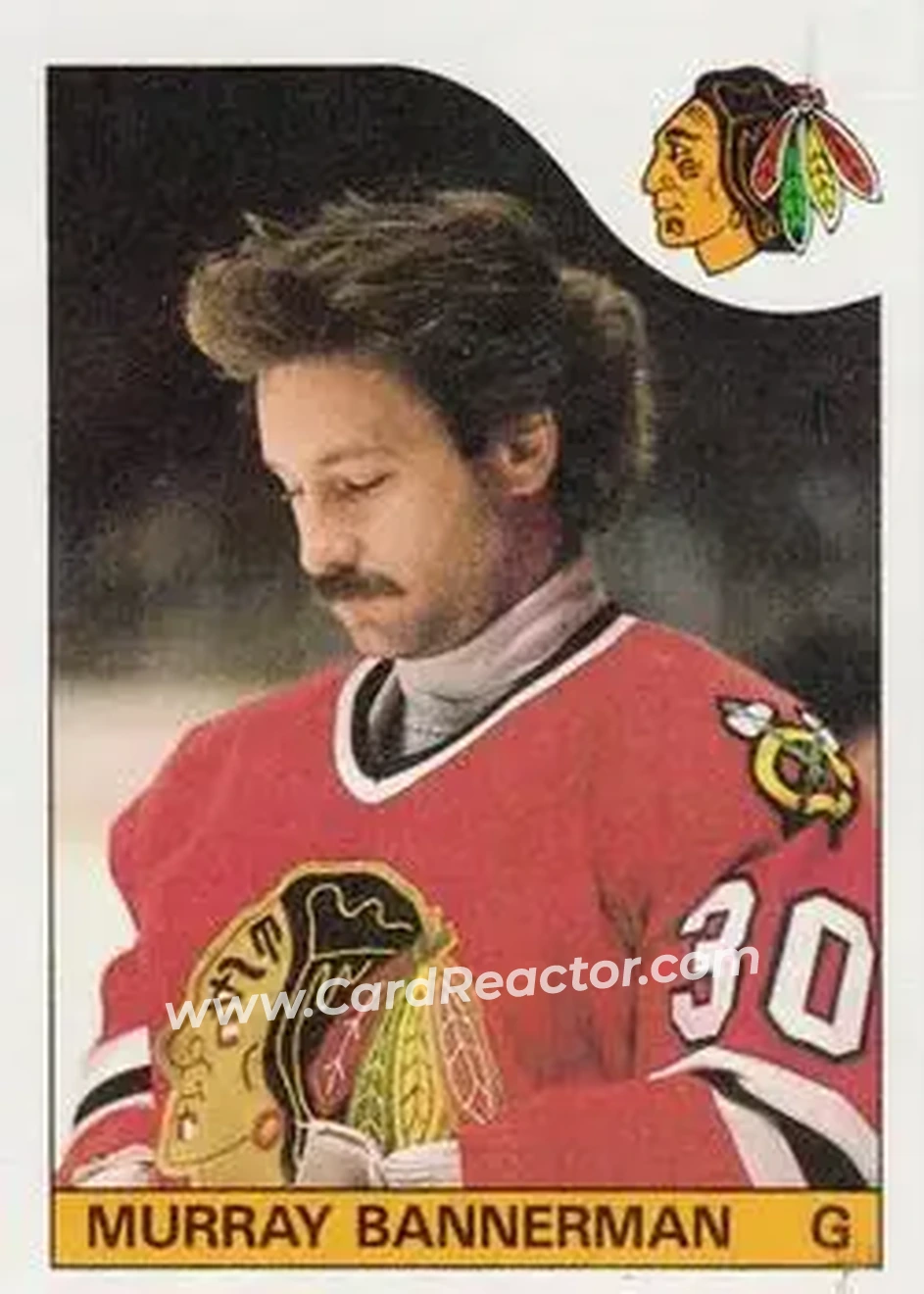 1985-86 Topps #27 - Murray Bannerman - Chicago Blackhawks - Front