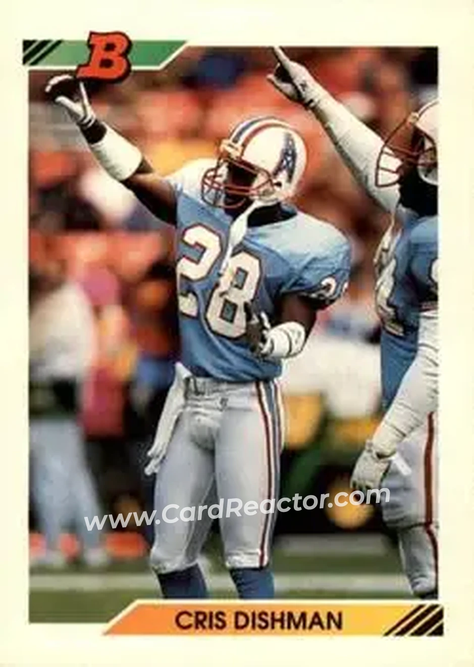 1992 Bowman #141 - Cris Dishman - Houston Oilers - Front