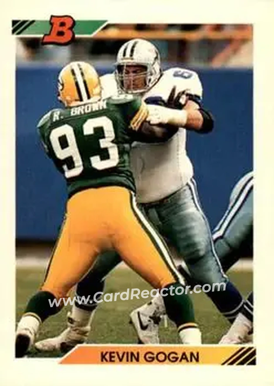 1992 Bowman #143 - Kevin Gogan - Dallas Cowboys - Front