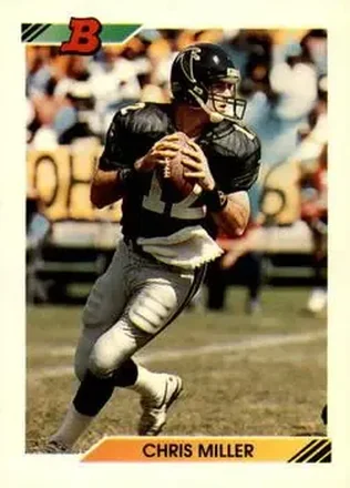 1992 Bowman #150 - Chris Miller - Atlanta Falcons