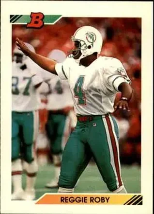 1992 Bowman #195 - Reggie Roby - Miami Dolphins