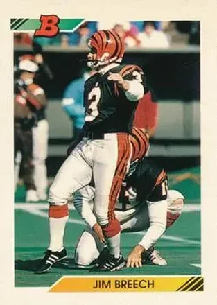 1992 Bowman #197 - Jim Breech - Cincinnati Bengals