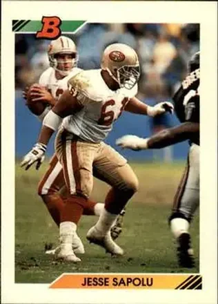 1992 Bowman #204 - Jesse Sapolu - San Francisco 49ers