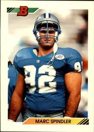 1992 Bowman #262 - Marc Spindler - Detroit Lions