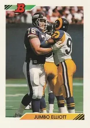 1992 Bowman #267 - Jumbo Elliott - New York Giants