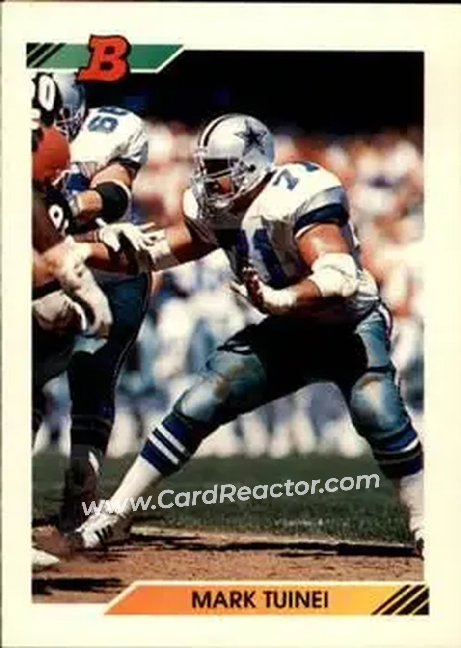 1992 Bowman #285 - Mark Tuinei - Dallas Cowboys - Front