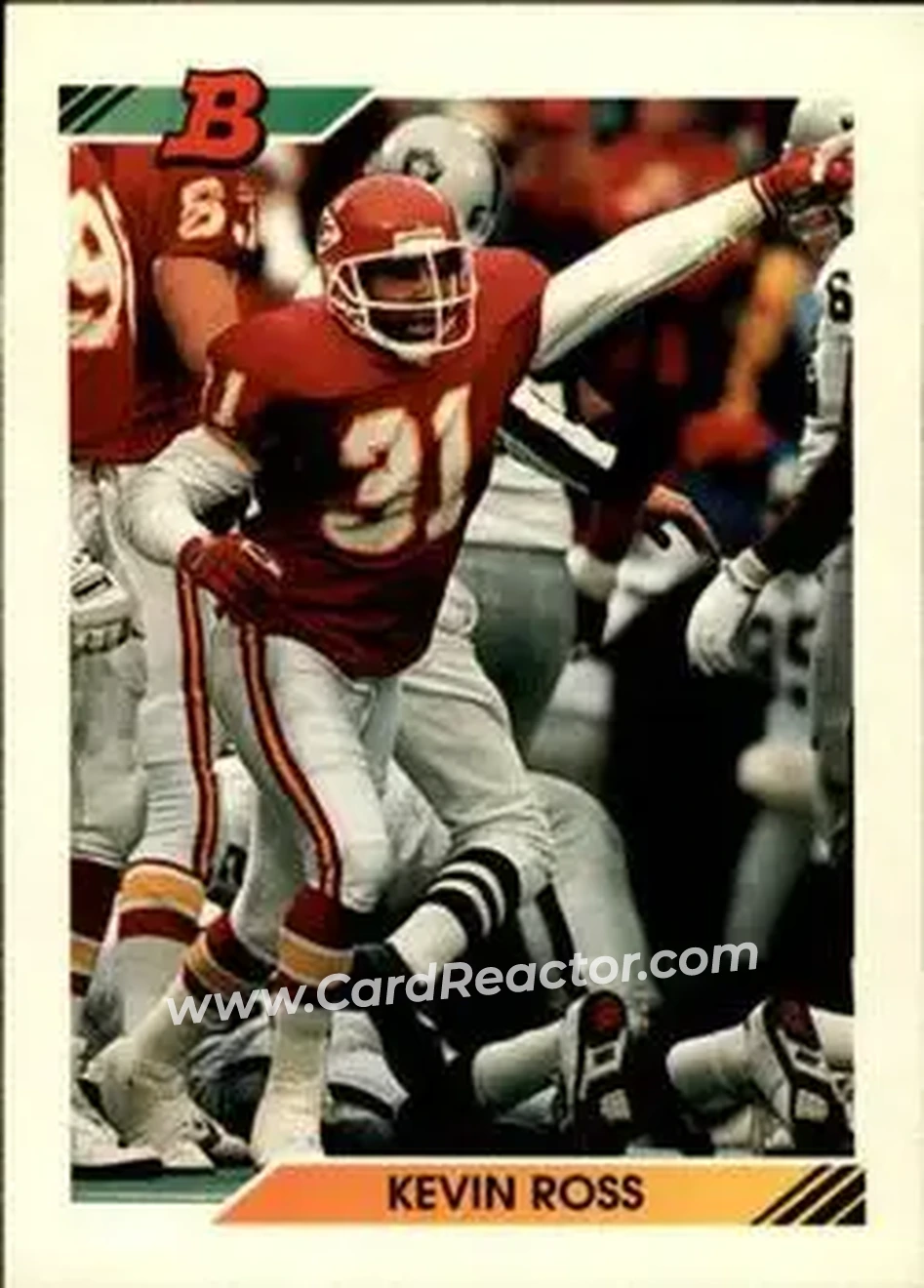 1992 Bowman #291 - Kevin Ross - Kansas City Chiefs - Front