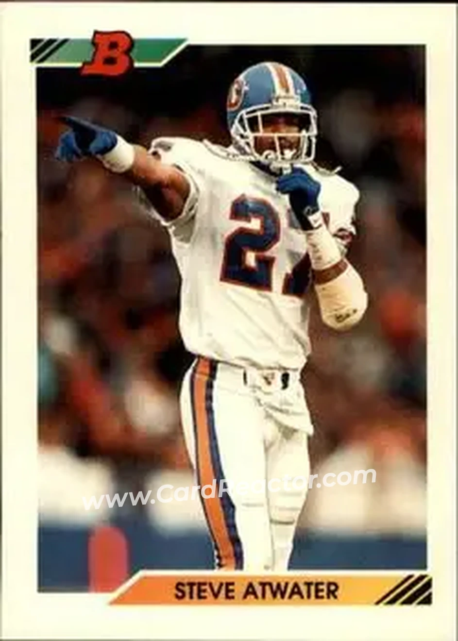 1992 Bowman #312 - Steve Atwater - Denver Broncos - Front 1992 Bowman #312 - Steve Atwater - Denver Broncos - Front