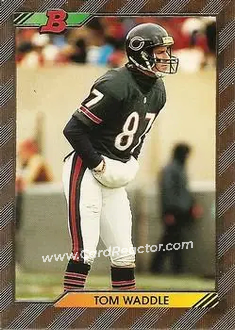 1992 Bowman #313 - Tom Waddle - Chicago Bears - Front