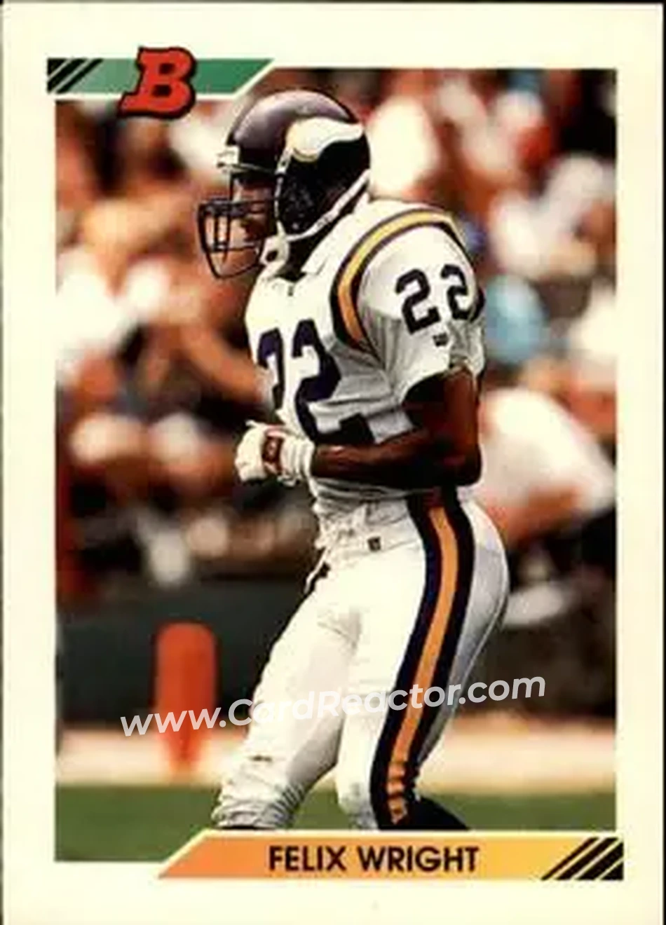 1992 Bowman #314 - Felix Wright - Minnesota Vikings - Front