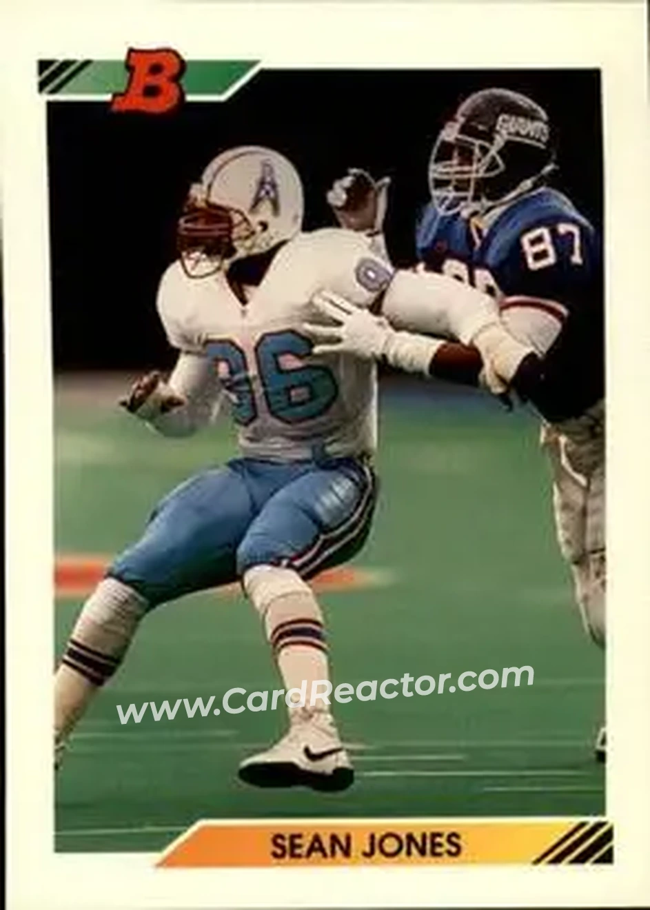 1992 Bowman #315 - Sean Jones - Houston Oilers - Front