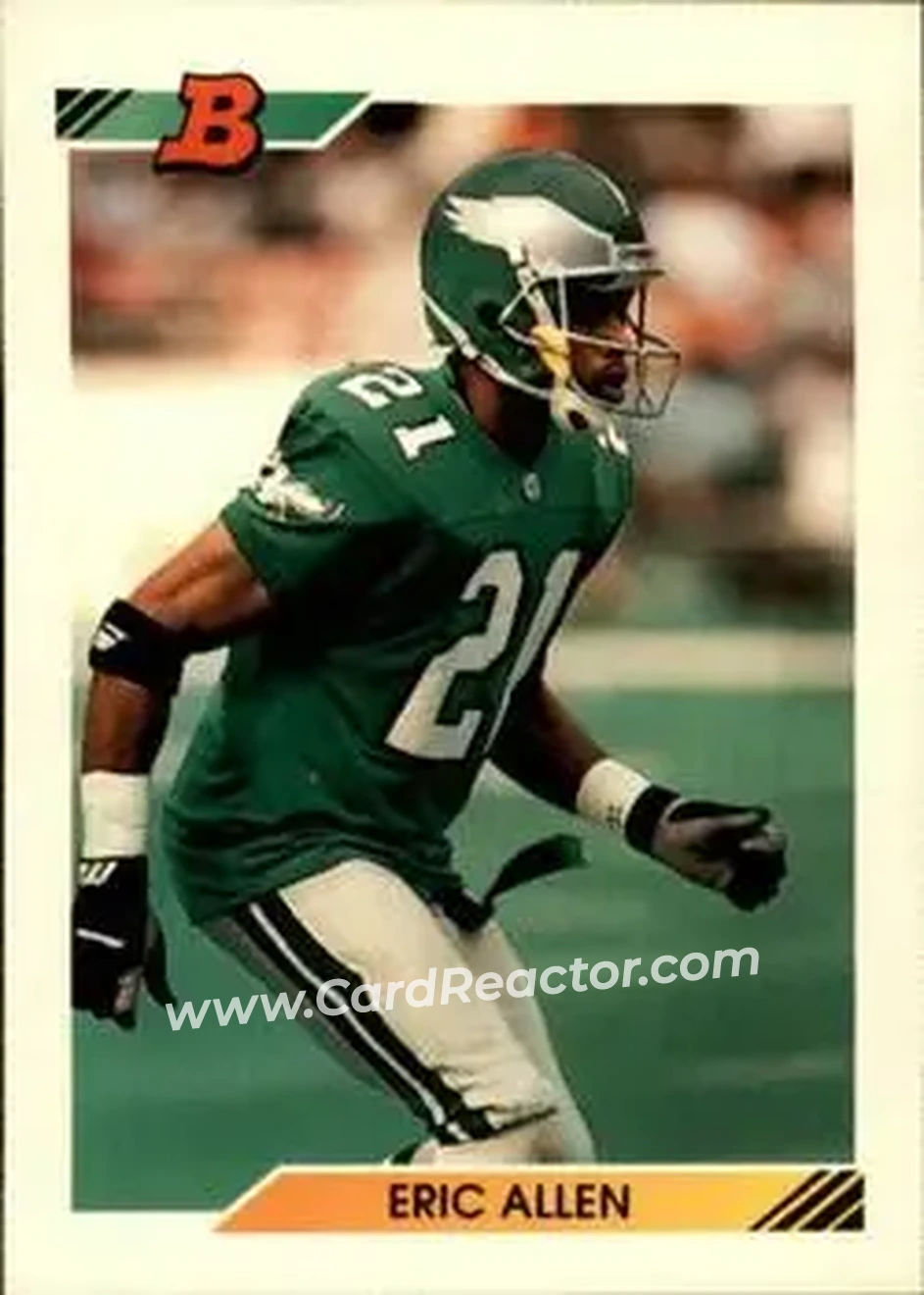 1992 Bowman #317 - Eric Allen - Philadelphia Eagles - Front 1992 Bowman #317 - Eric Allen - Philadelphia Eagles - Front