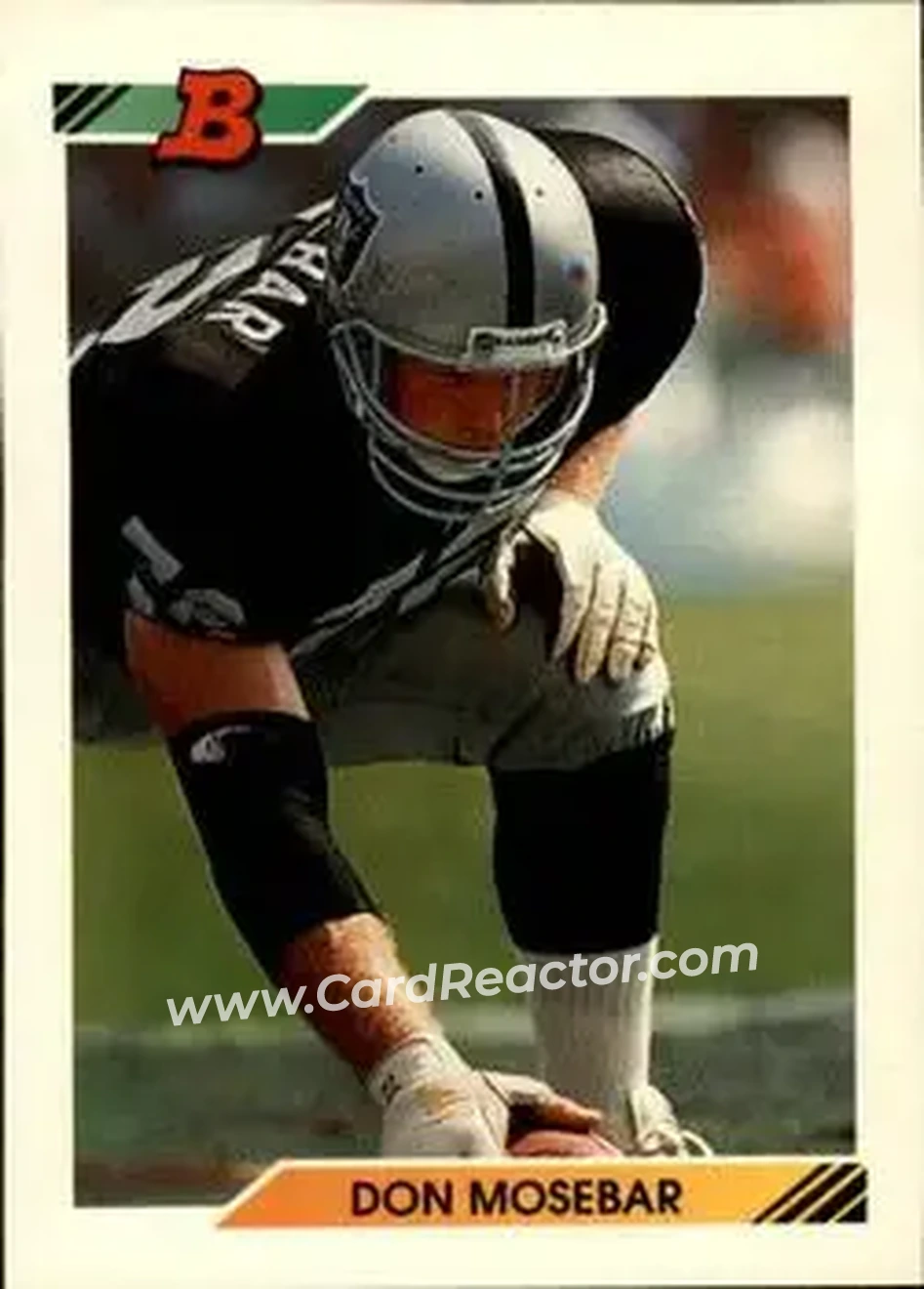 1992 Bowman #318 - Don Mosebar - Los Angeles Raiders - Front 1992 Bowman #318 - Don Mosebar - Los Angeles Raiders - Front