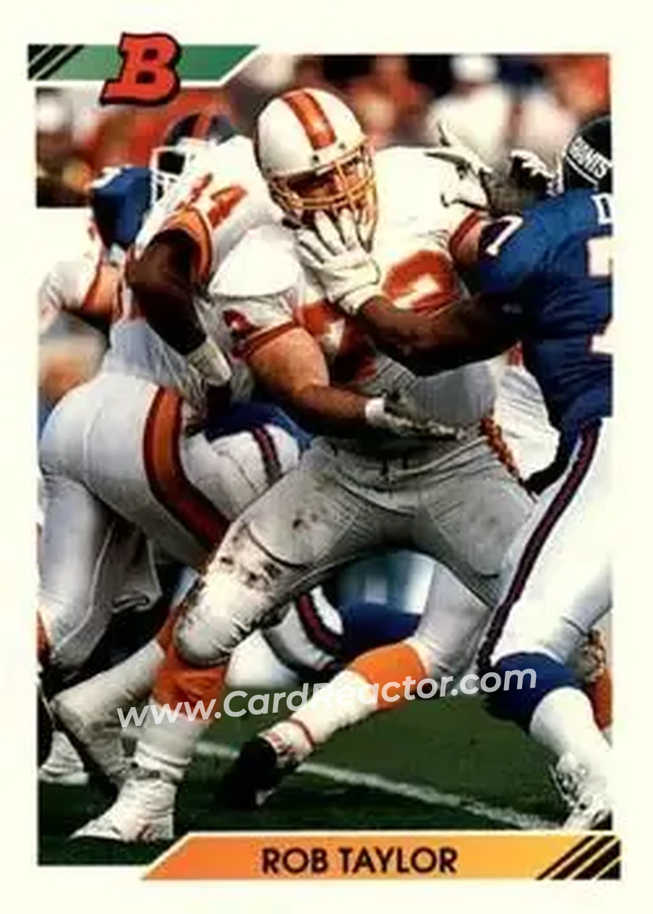 1992 Bowman #319 - Rob Taylor - Tampa Bay Buccaneers - Front 1992 Bowman #319 - Rob Taylor - Tampa Bay Buccaneers - Front