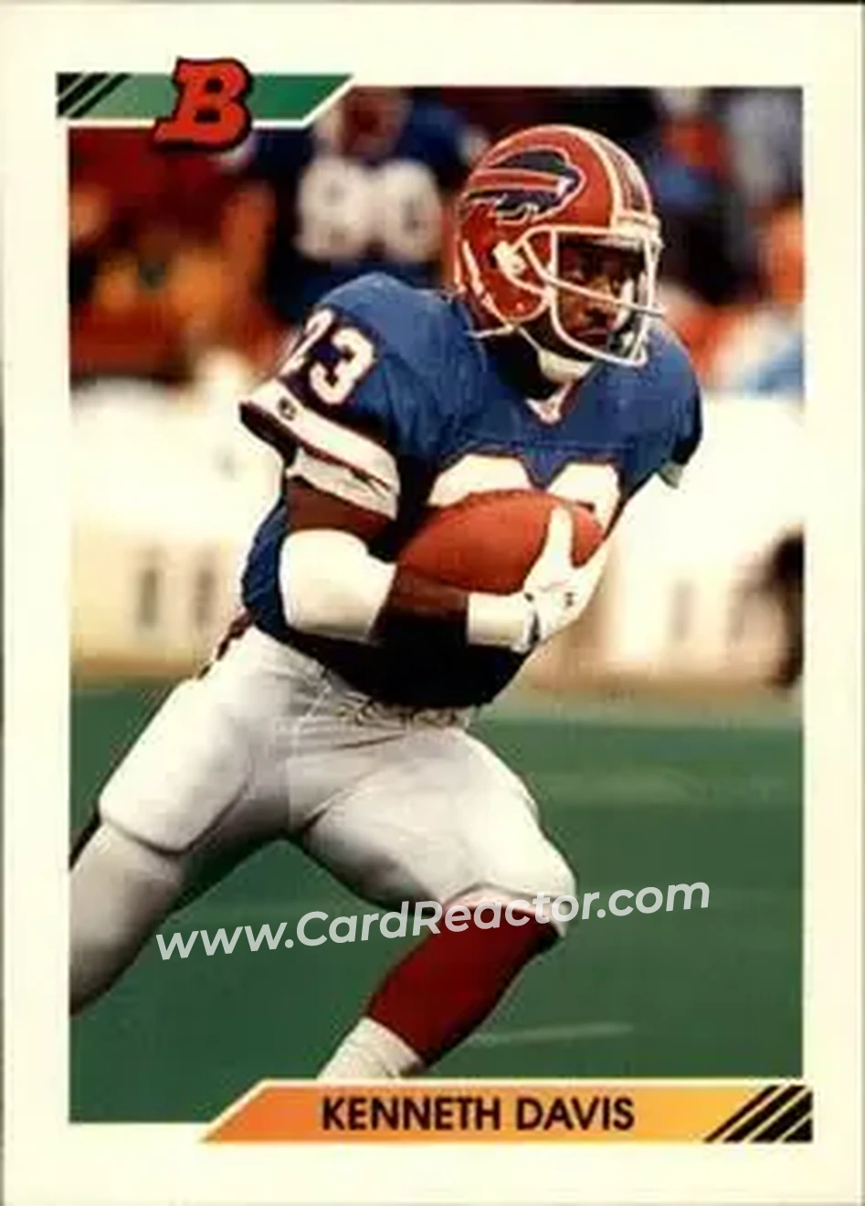 1992 Bowman #322 - Kenneth Davis - Buffalo Bills - Front