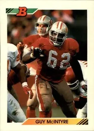 1992 Bowman #323 - Guy McIntyre - San Francisco 49ers