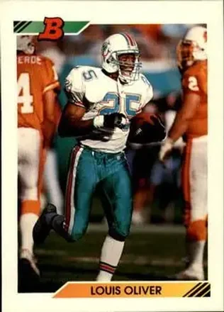 1992 Bowman #340 - Louis Oliver - Miami Dolphins