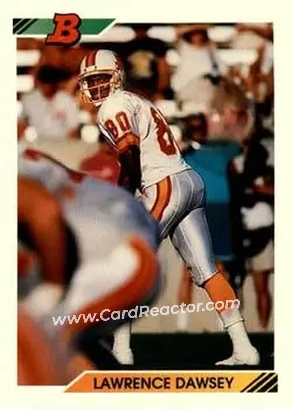 1992 Bowman #343 - Lawrence Dawsey - Tampa Bay Buccaneers - Front