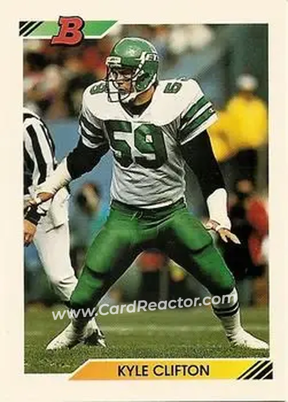 1992 Bowman #344 - Kyle Clifton - New York Jets - Front