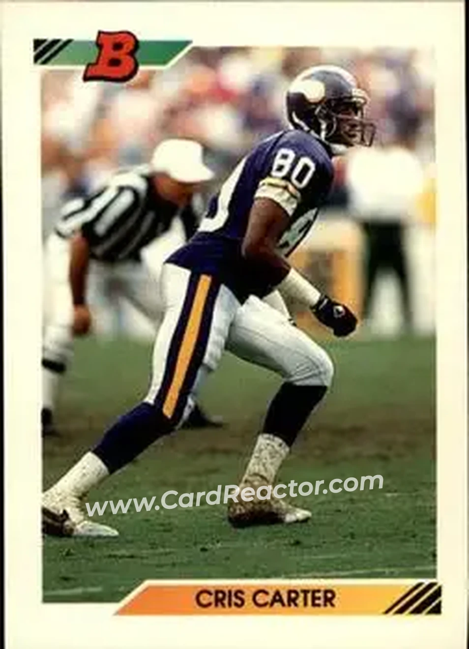 1992 Bowman #346 - Cris Carter - Minnesota Vikings - Front 1992 Bowman #346 - Cris Carter - Minnesota Vikings - Front