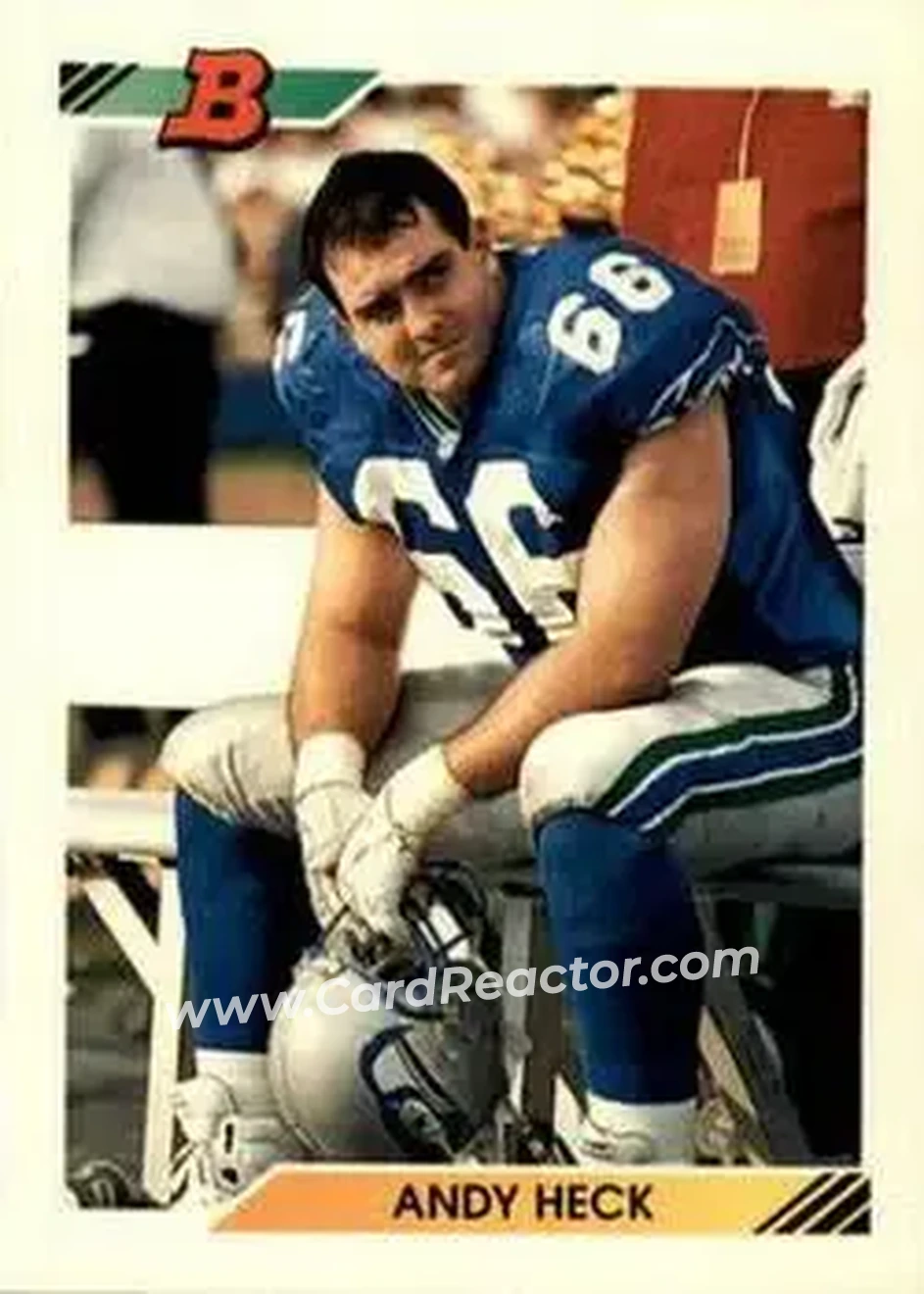 1992 Bowman #352 - Andy Heck - Seattle Seahawks - Front