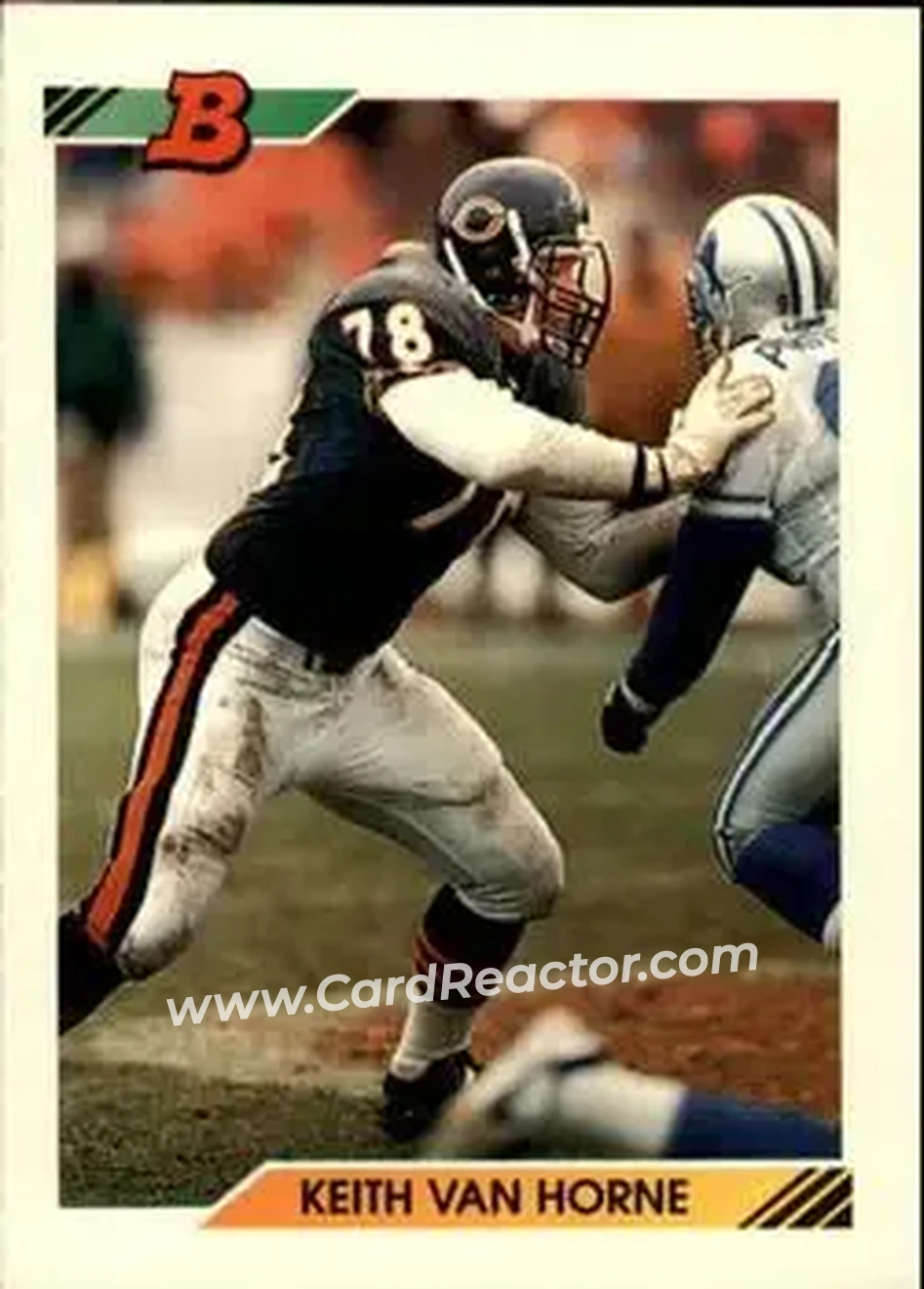 1992 Bowman #363 - Keith Van Horne - Chicago Bears - Front