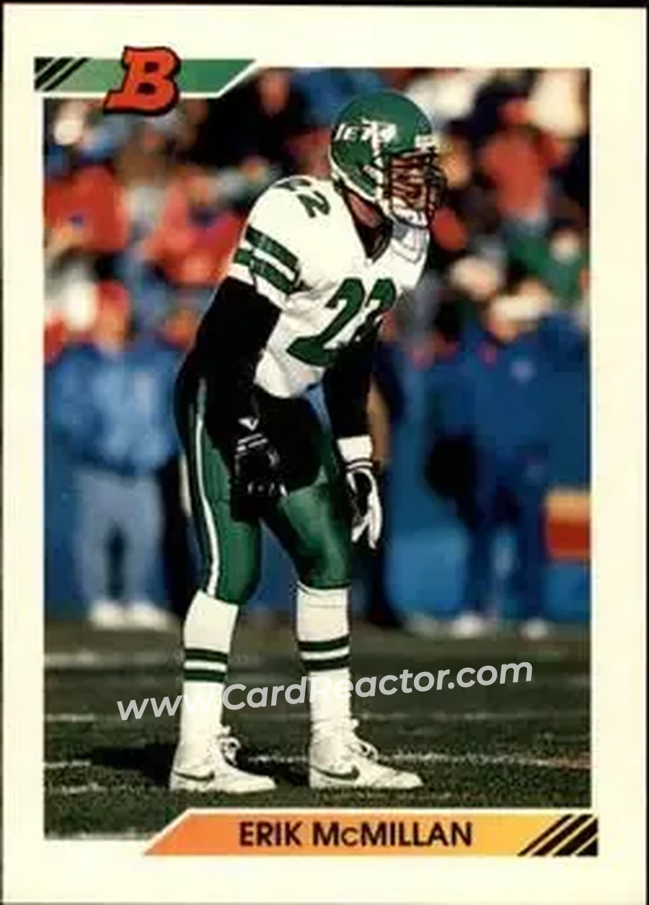 1992 Bowman #371 - Erik McMillan - New York Jets - Front