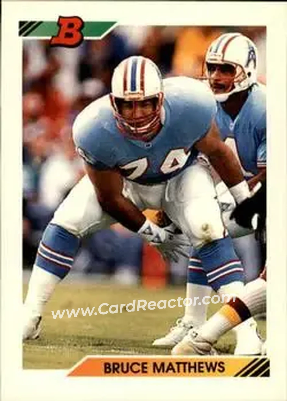 1992 Bowman #372 - Bruce Matthews - Houston Oilers - Front
