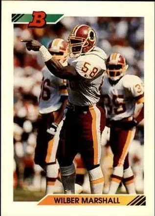 1992 Bowman #373 - Wilber Marshall - Washington Redskins