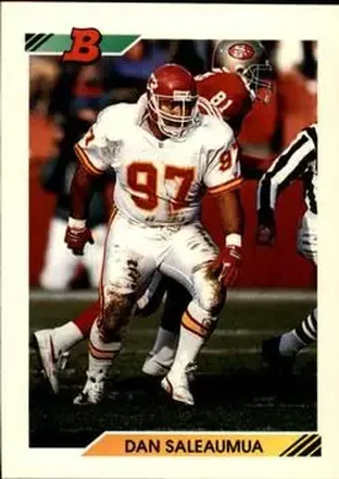 1992 Bowman #384 - Dan Saleaumua - Kansas City Chiefs
