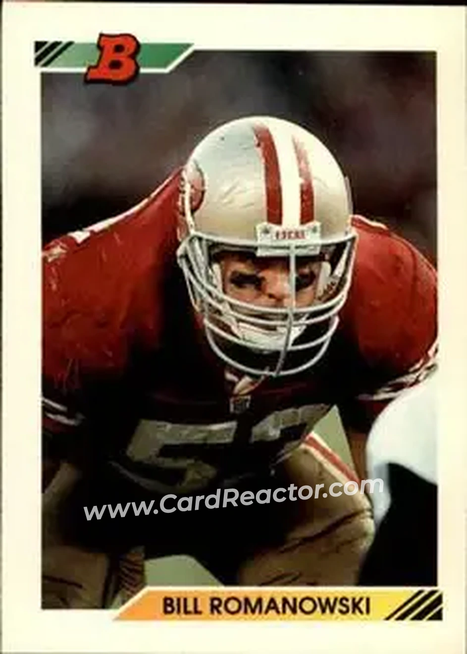 1992 Bowman #392 - Bill Romanowski - San Francisco 49ers - Front