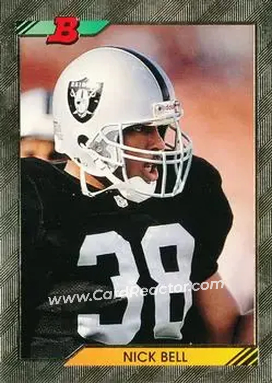 1992 Bowman #393 - Nick Bell - Los Angeles Raiders - Front