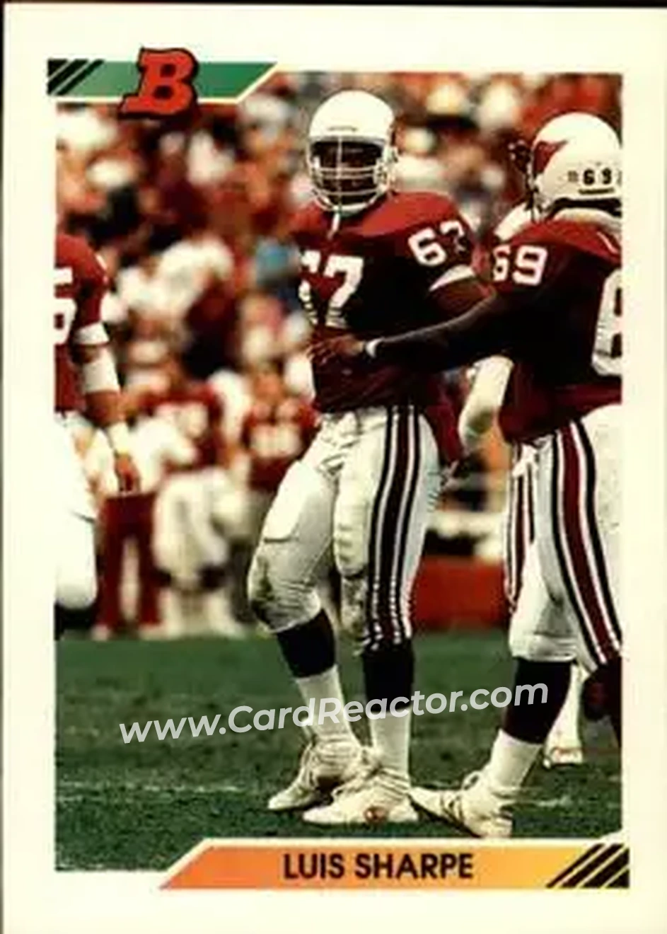1992 Bowman #400 - Luis Sharpe - Phoenix Cardinals - Front