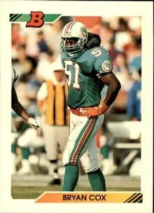 1992 Bowman #404 - Bryan Cox - Miami Dolphins