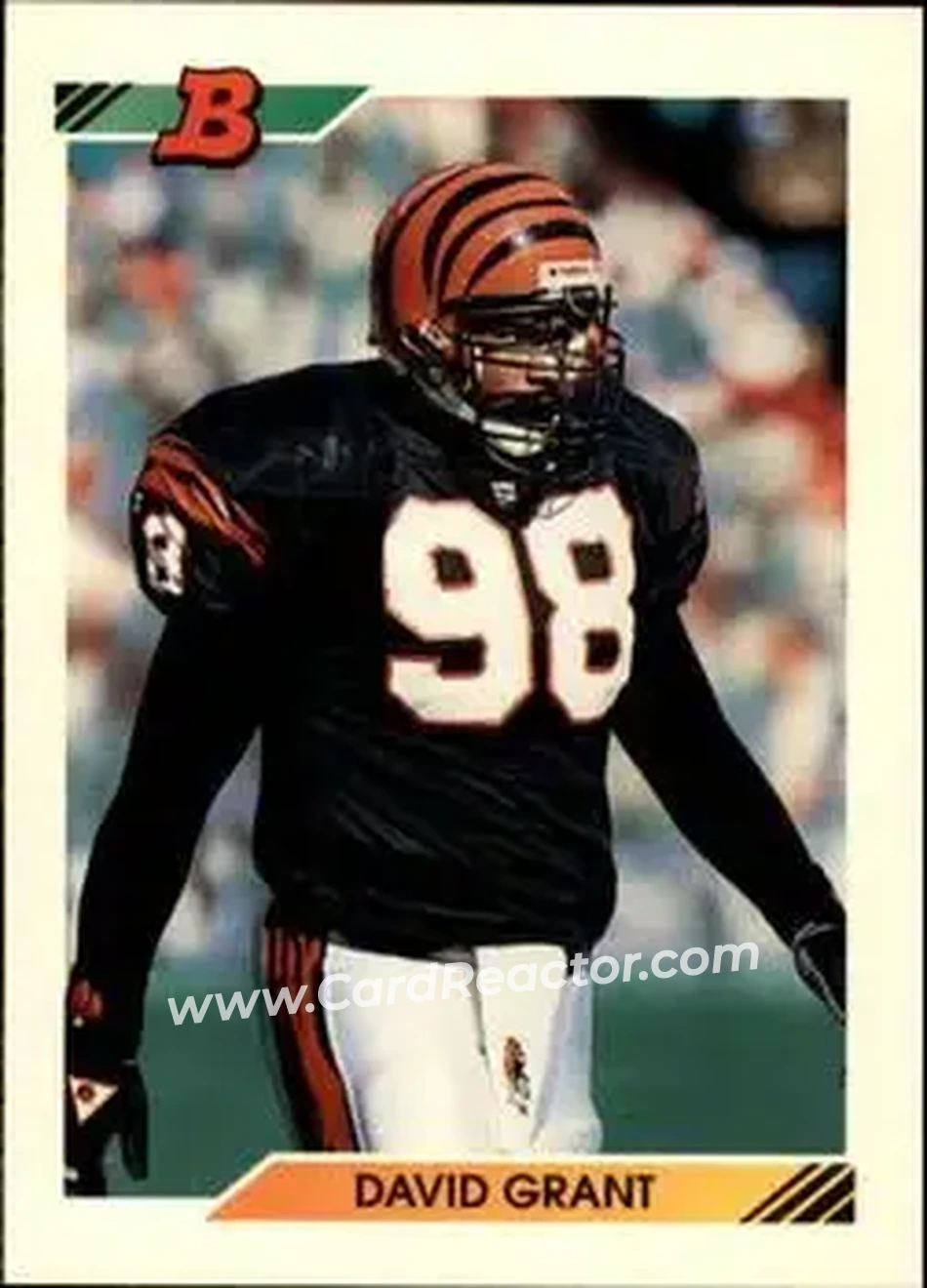 1992 Bowman #421 - David Grant - Cincinnati Bengals - Front