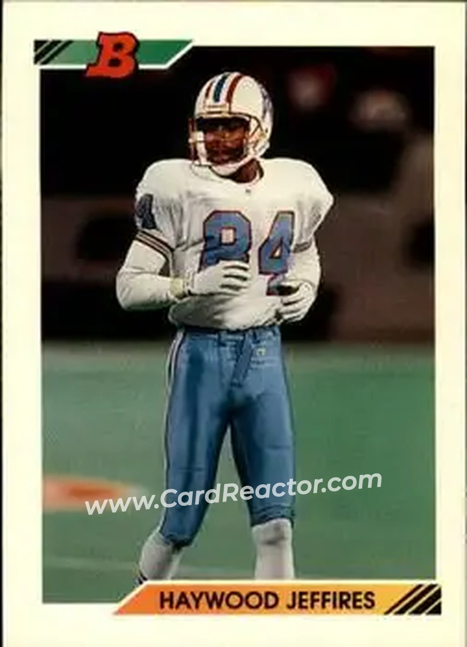 1992 Bowman #424 - Haywood Jeffires - Houston Oilers - Front 1992 Bowman #424 - Haywood Jeffires - Houston Oilers - Front