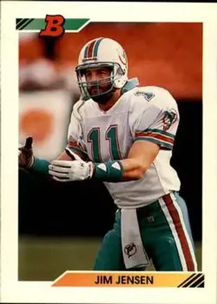 1992 Bowman #436 - Jim C. Jensen - Miami Dolphins