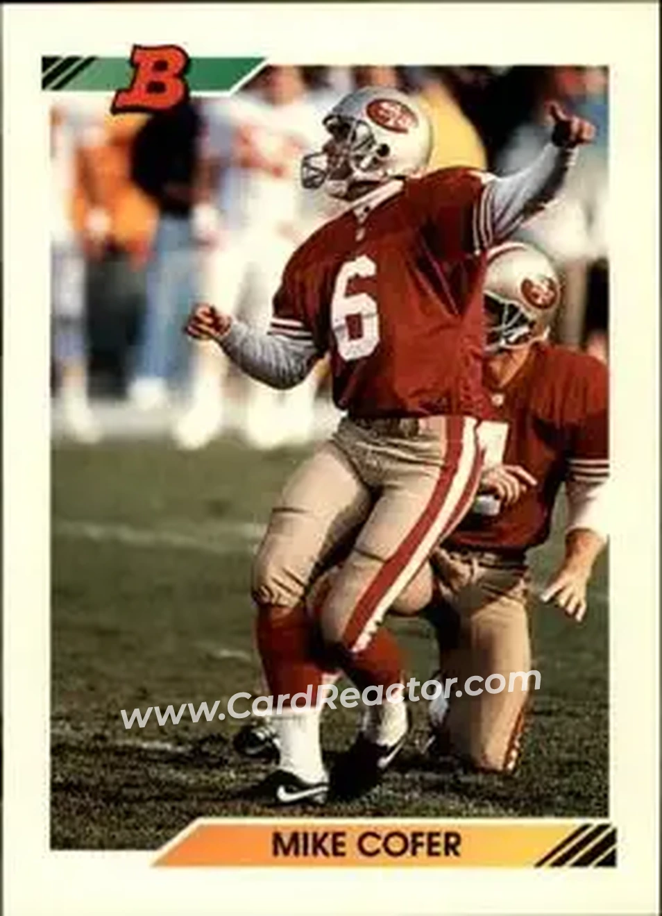 1992 Bowman #454 - Mike Cofer - San Francisco 49ers - Front