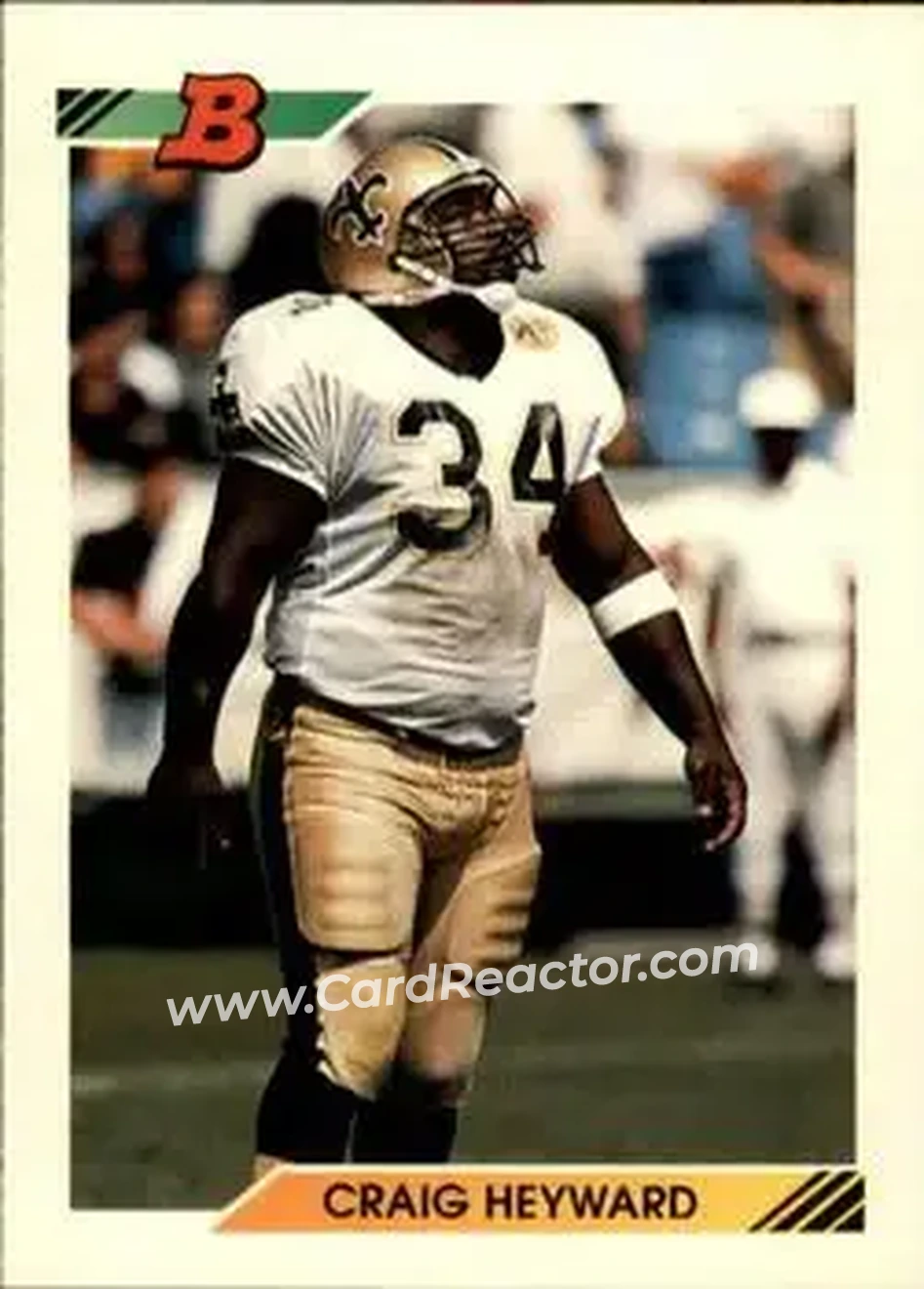 1992 Bowman #455 - Craig Heyward - New Orleans Saints - Front