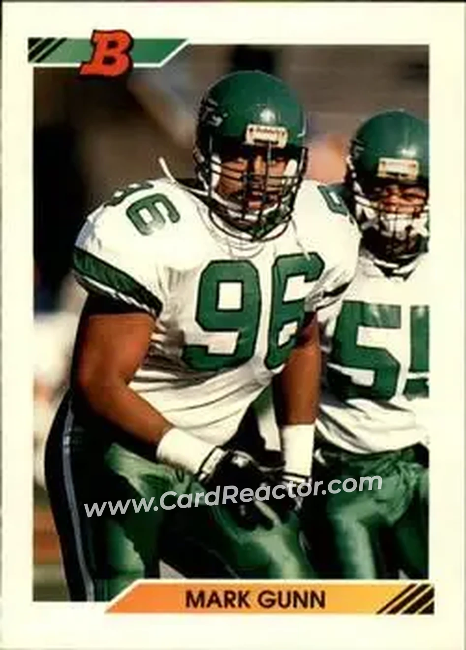 1992 Bowman #459 - Mark Gunn - New York Jets - Front