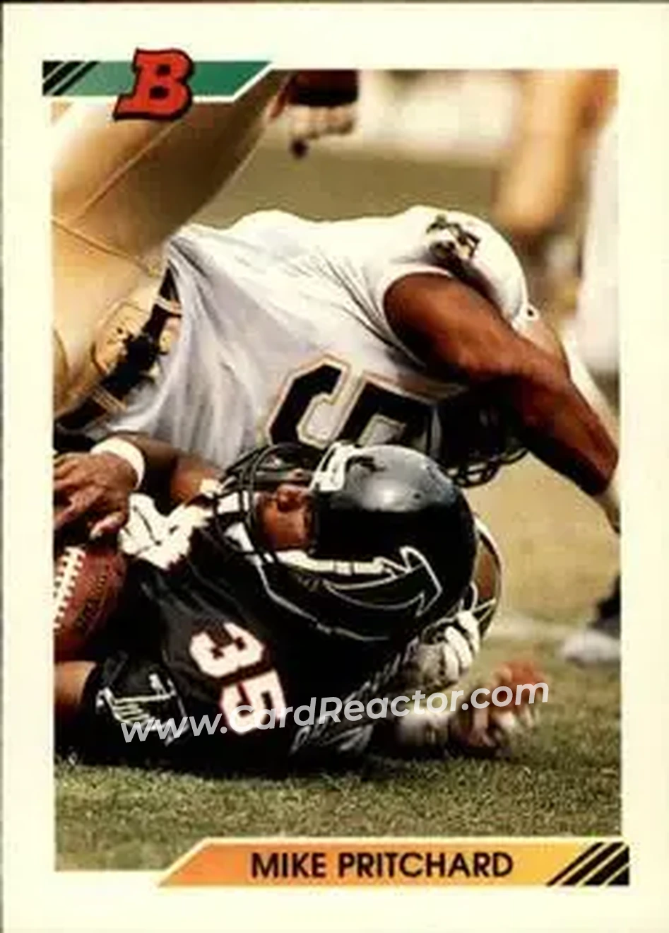 1992 Bowman #482 - Mike Pritchard - Atlanta Falcons - Front
