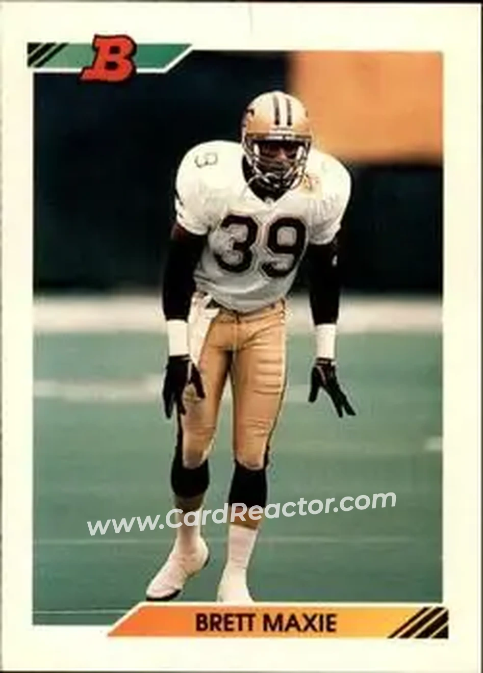 1992 Bowman #486 - Brett Maxie - New Orleans Saints - Front