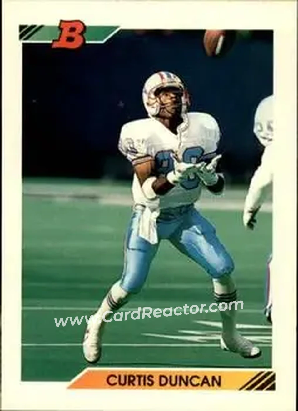 1992 Bowman #488 - Curtis Duncan - Houston Oilers - Front