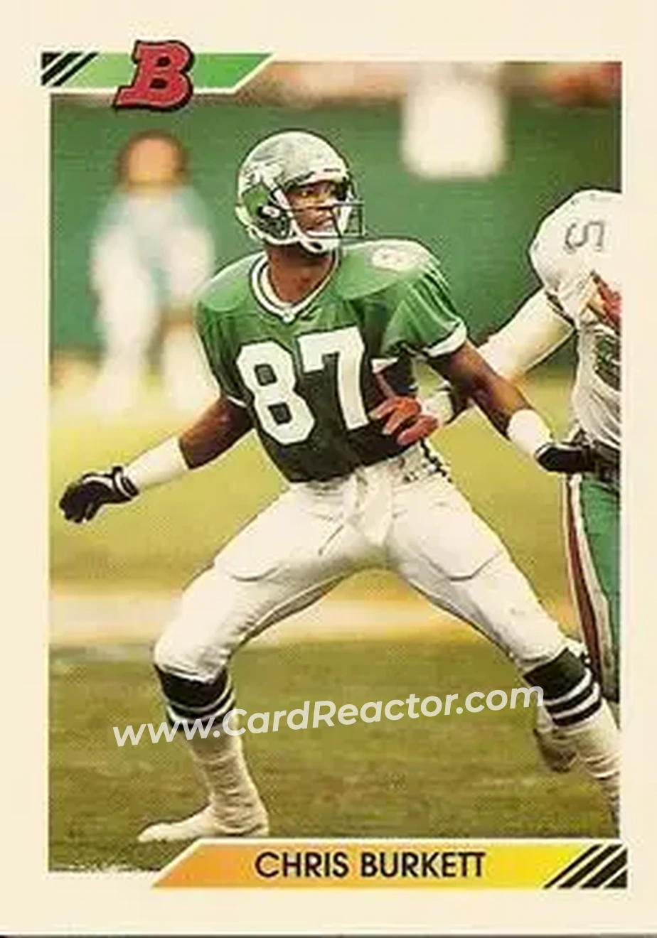1992 Bowman #489 - Chris Burkett - New York Jets - Front